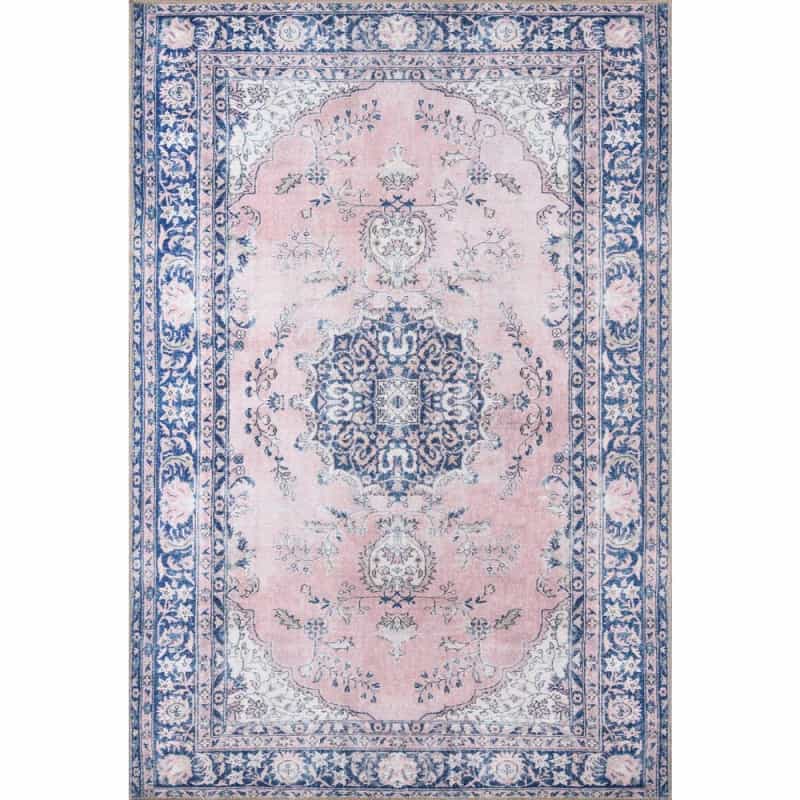 Traditional Runner Area Rug, Pink, 2'3" X 7'6" Runner