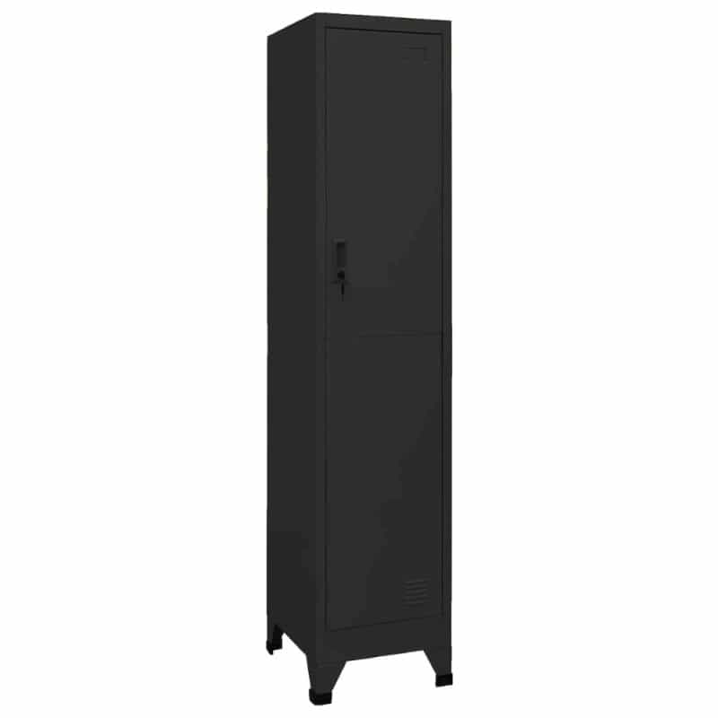 Locker Cabinet Black Steel Medium Locker Cabinet Rectangular