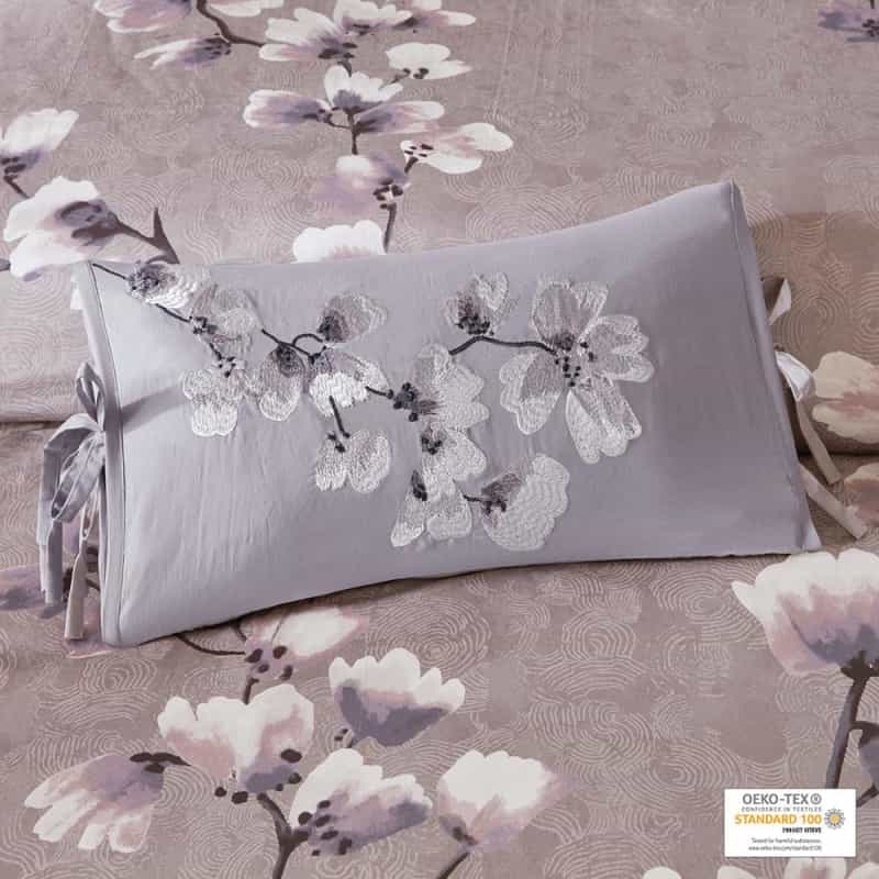 Embroidered Cotton Oblong Decorative Pillow
