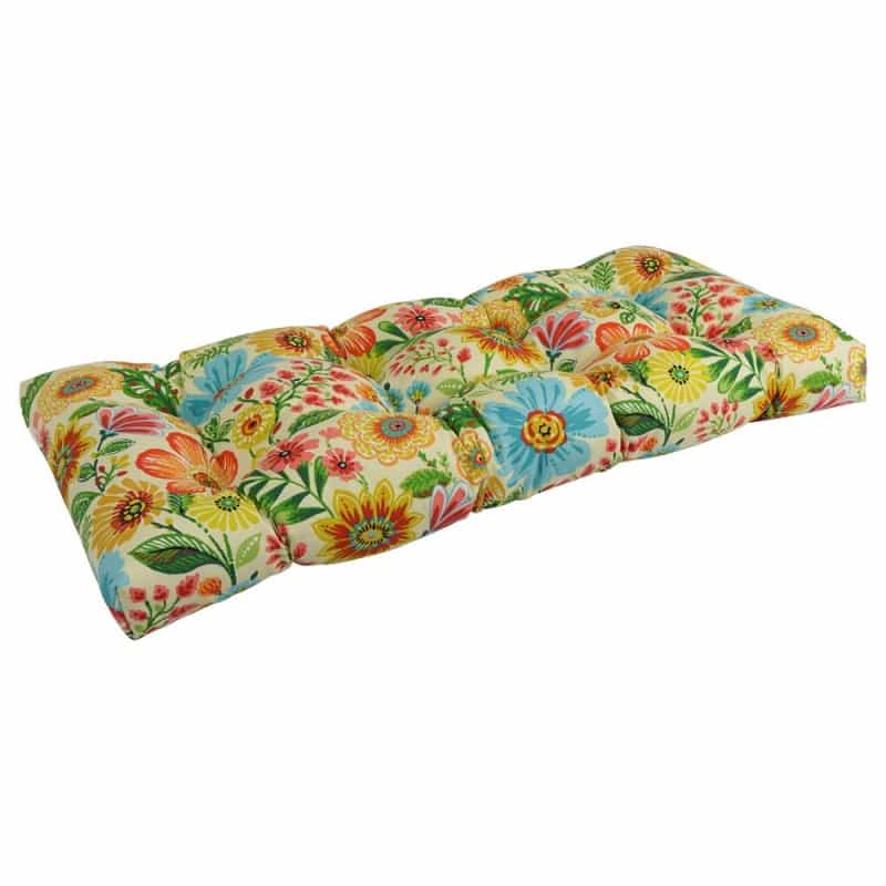 42-Inch By 19-Inch Squared Patterned Spun Polyester Tufted Loveseat Cushion 94006-Ls-Reo-60