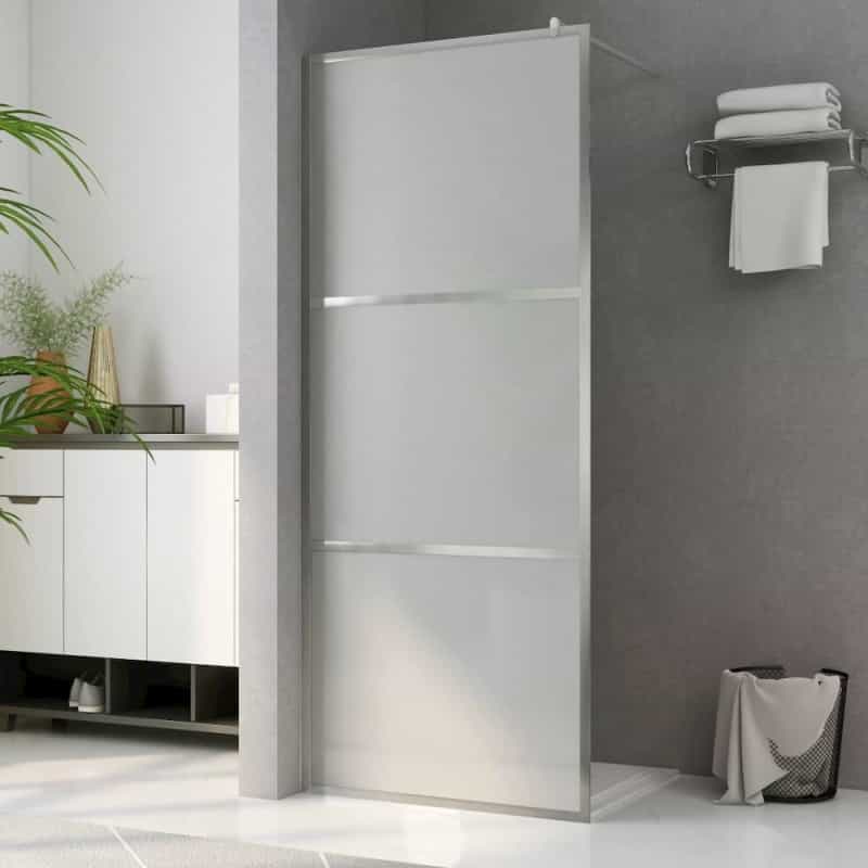 Walk-In Shower Wall With Whole Frosted Esg Glass 31.5"X76.8"