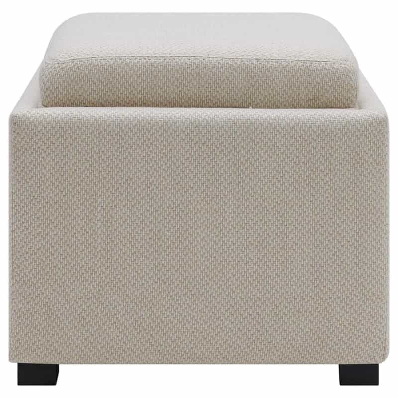Cameron Fabric Square Storage Ottoman W/ Tray