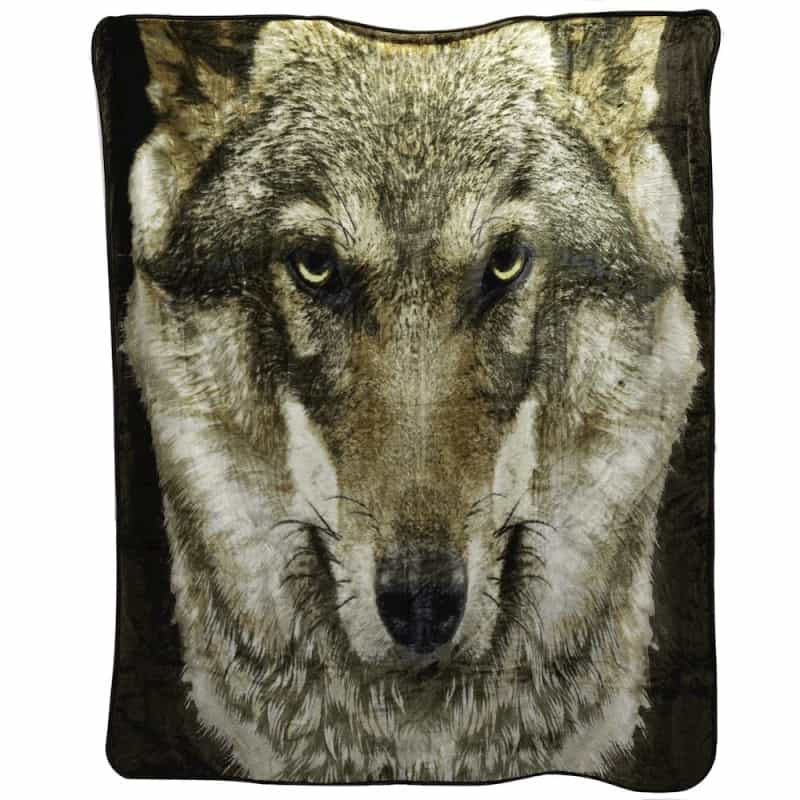 Blackcanyon Outfitters Wolf Face Queen-Full Medium-Weight Blanket