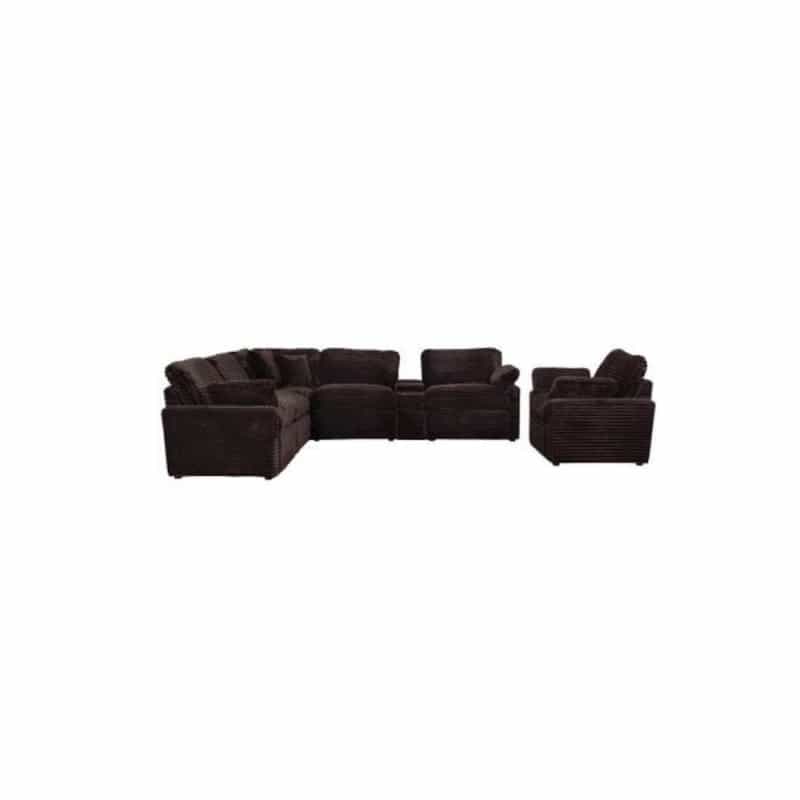 Collins 5-Piece Modular Power Reclining Sectional Chocolate Brown
