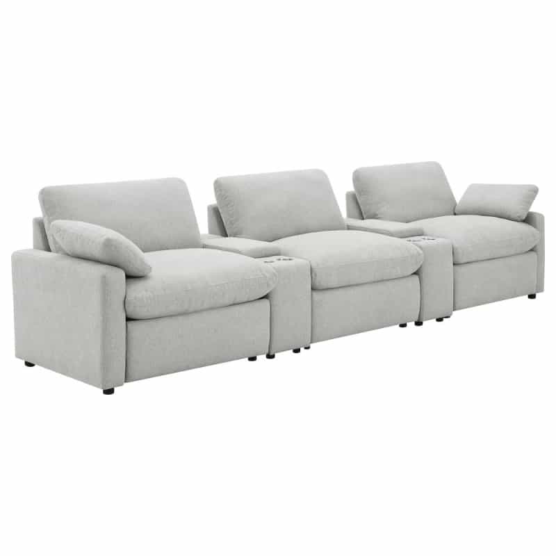 Collins 5-Piece Power Reclining Home Theater Seating Grey