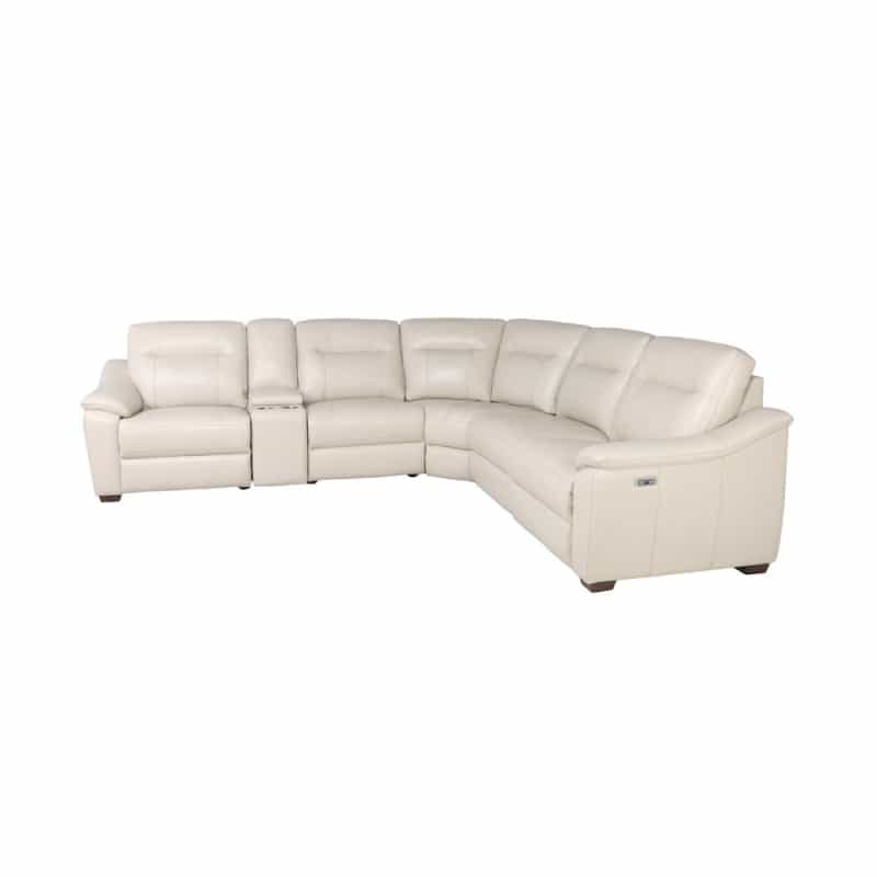 Casa Power Reclining Sectional Ivory
