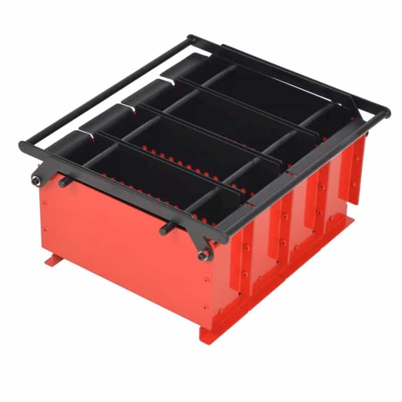 Vidaxl Paper Log Briquette Maker Steel 15"X12.2"X7.1" Black And Red, 142922
