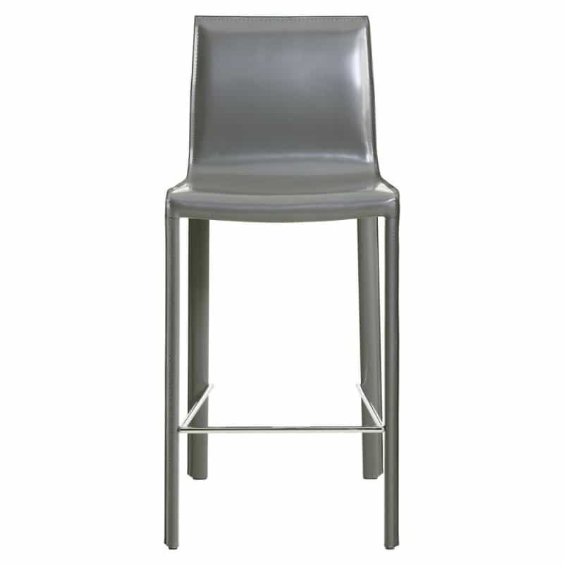 Gervin Recycled Leather Counter Stool, (Set Of 2)