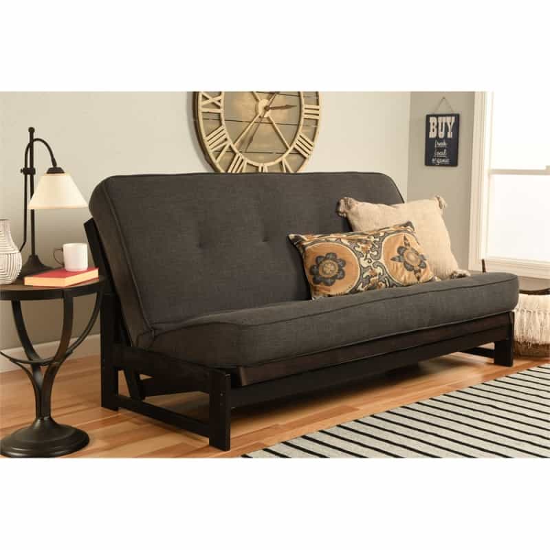 Aspenframe-Reclaim Mocha Finish-Linen Charcoal Mattress