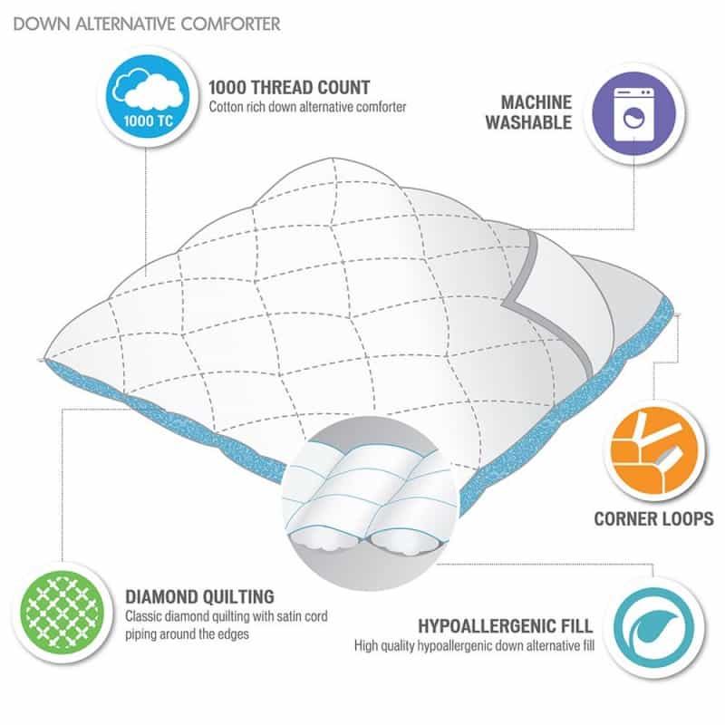 Diamond Quilting Down Alternative Comforter