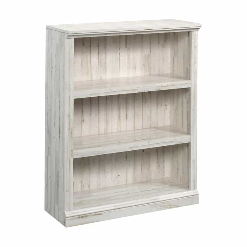 Miscellaneous Storage Bookcase, White Plank Finish