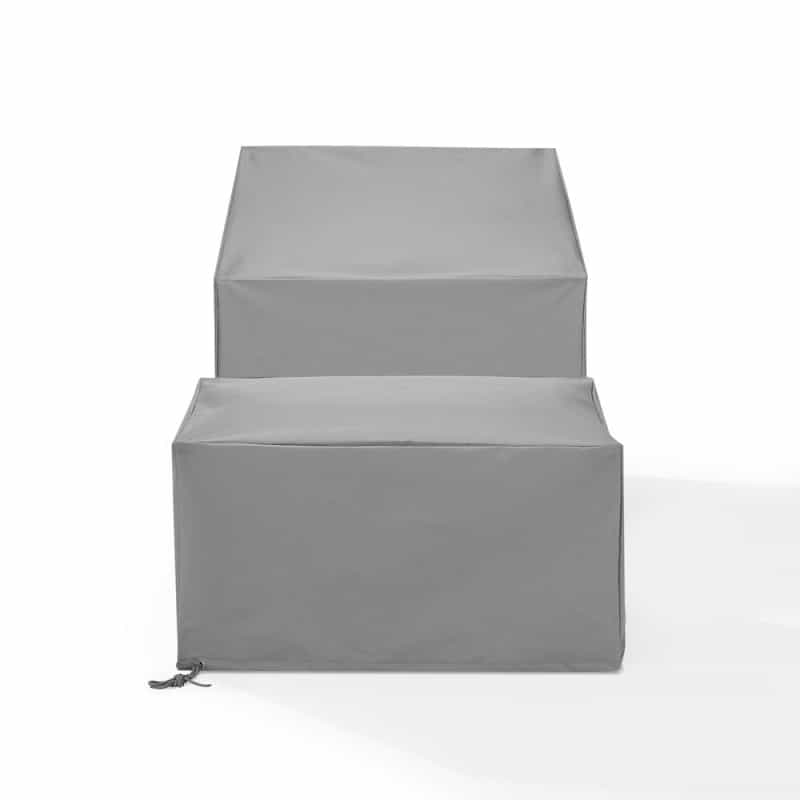 2Pc Outdoor Furniture Cover Set - Chair & Square Table/Ottoman