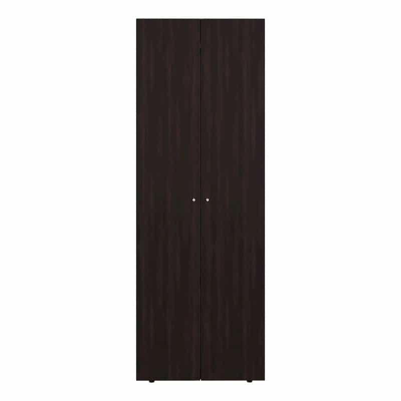 Ghent Armoire, 2 Doors, 4 Shelves, Walnut / Black Wengue
