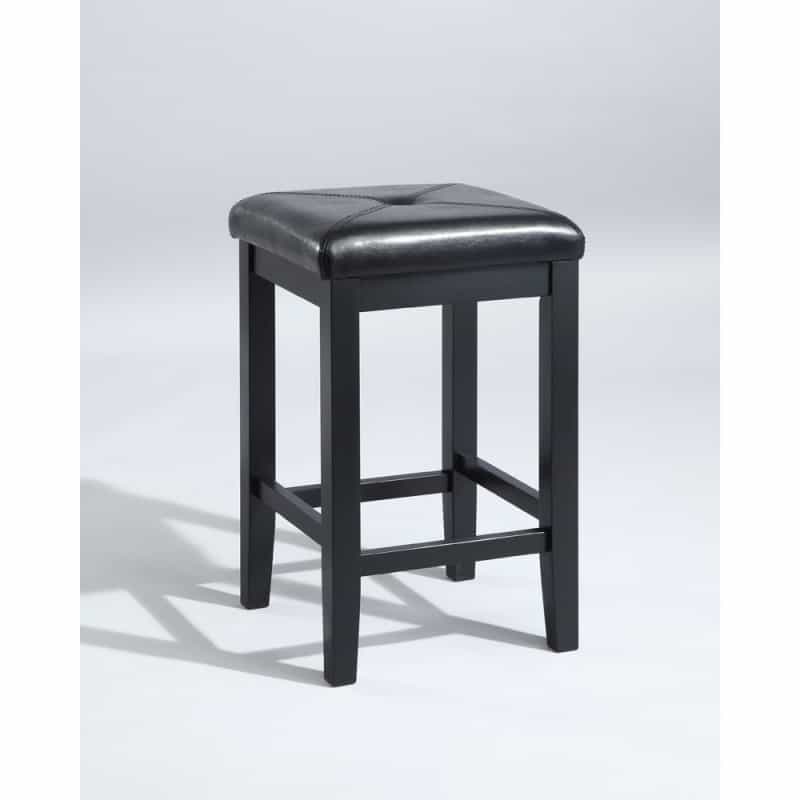 Upholstered Square Seat 2Pc Counter Height Bar Stool Set - 2 Stools