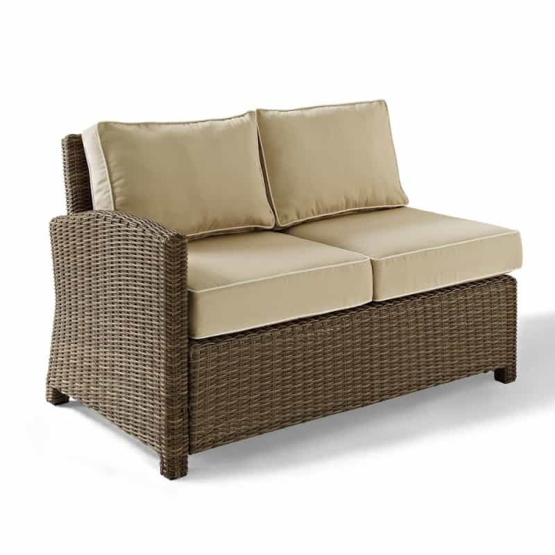 Bradenton Wicker Outdoor Sectional Left Side Loveseat