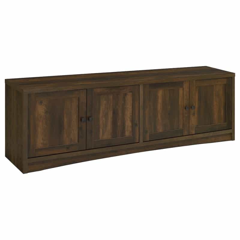Laughlin 4-Door Engineered Wood 78-Inch Tv Stand Dark Pine