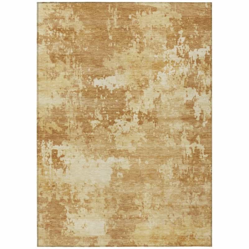 Machine Washable Indoor/Outdoor Chantille Acn2142 Copper 5' X 7'6" Rug