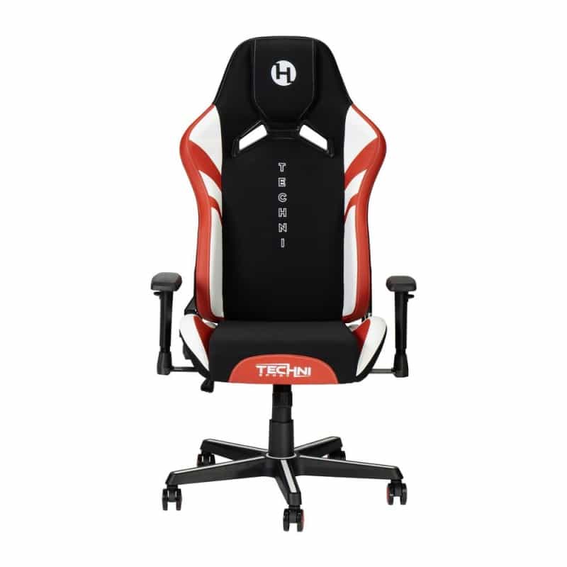 Techni Sport Echo Gaming Chair - Black With Red & White