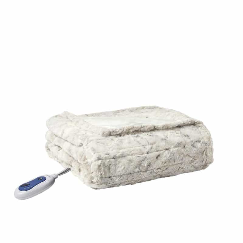 Oversized Faux Fur Heated Throw