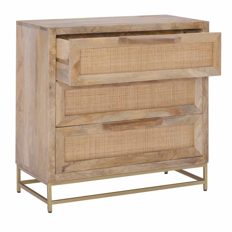 Janie Rattan Cabinet Three Drawers