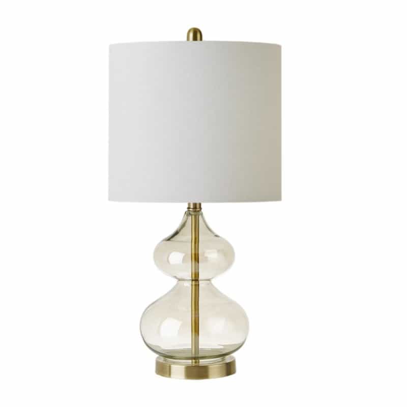 Curved Glass Table Lamp, Set Of 2