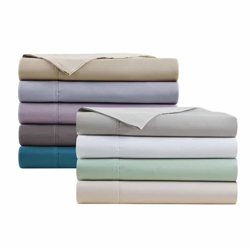 600 Thread Count Cooling Cotton Blend 4 Pc Sheet Set, Blue Color
