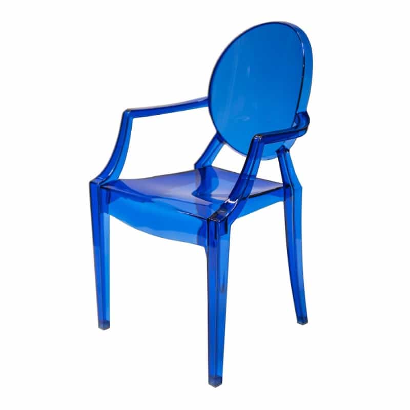 Commercial Seating Products Kage Kids Side Chair With Arms, Blue