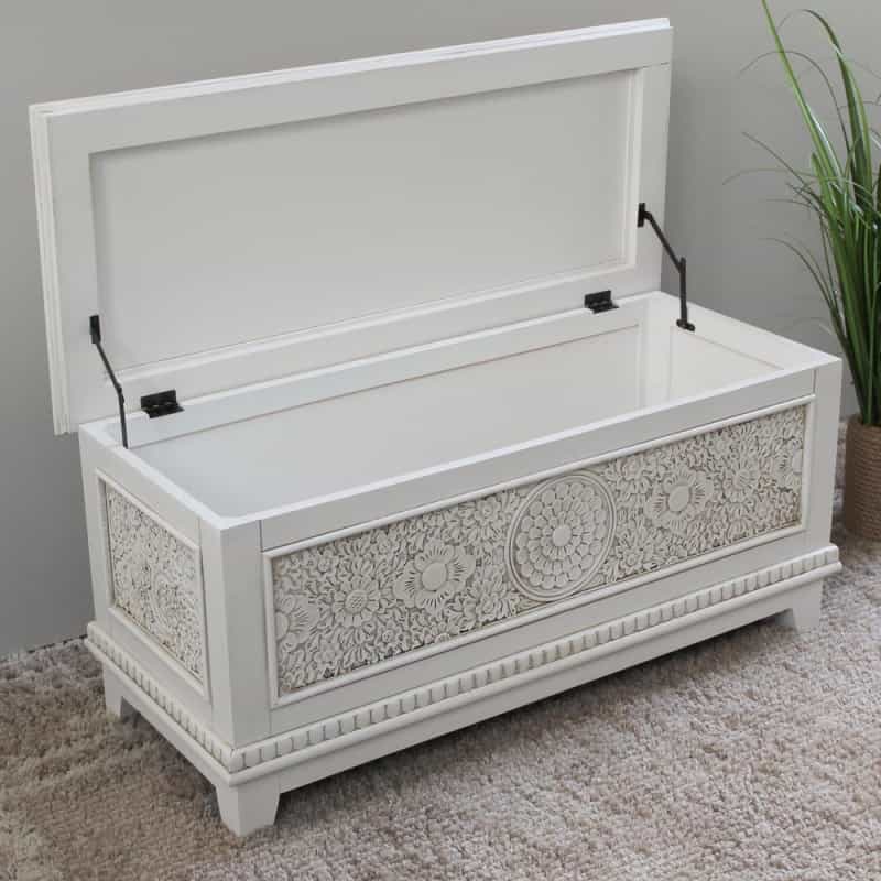 Windsor Carved Wood Trunk