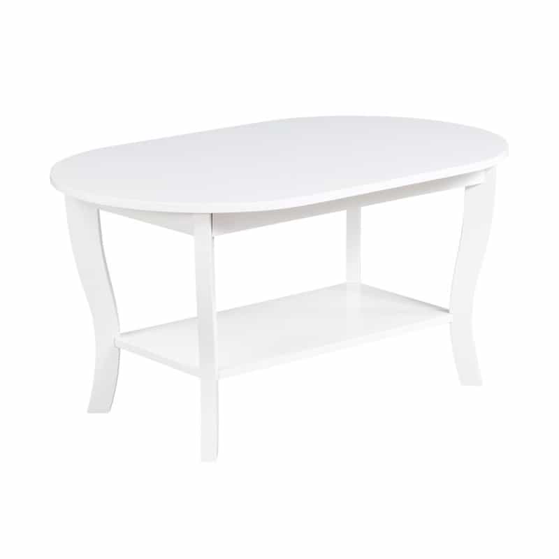 American Heritage Oval Coffee Table With Shelf