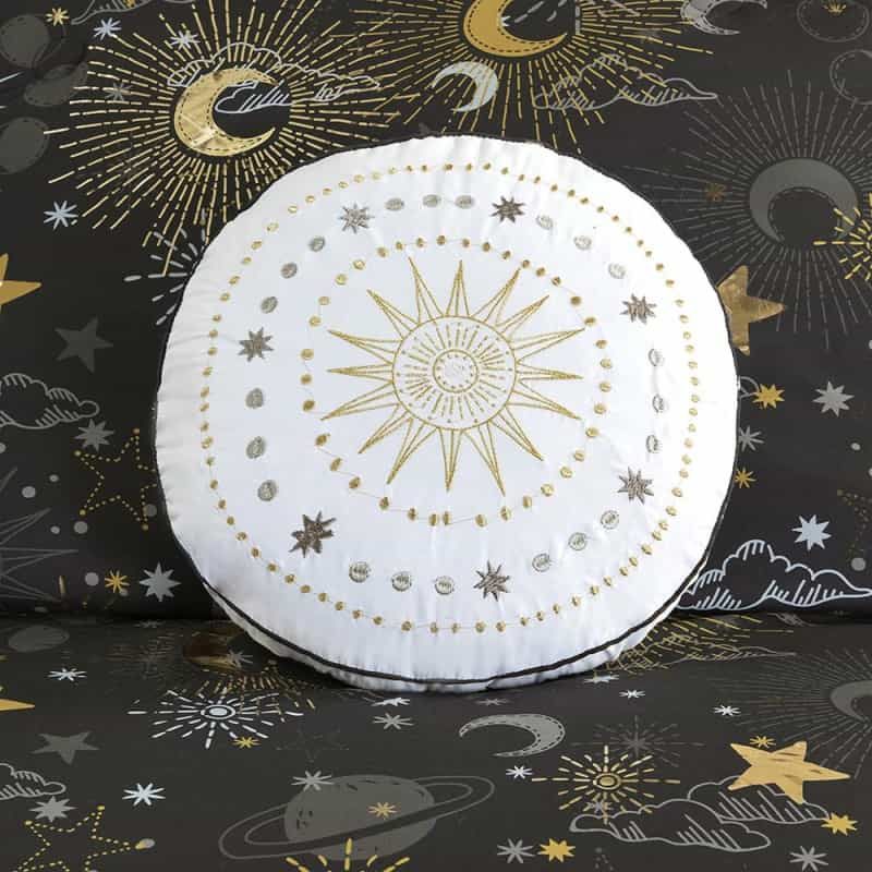 Starry Sky Metallic Comforter Set With Throw Pillow