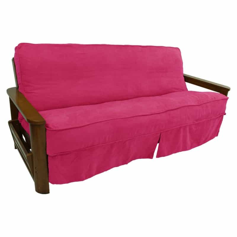 Solid Microsuede Double Corded 8 To 9-Inch Full Futon Slipcover
