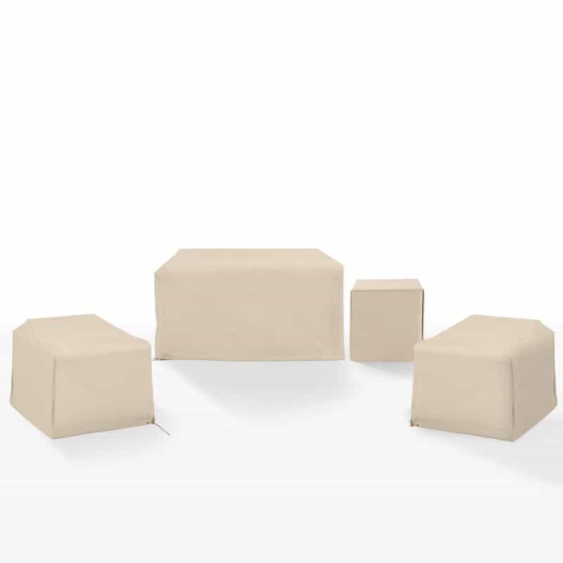 4Pc Outdoor Furniture Cover Set - 2 Chairs, 1 Loveseat, & 1 Side Table