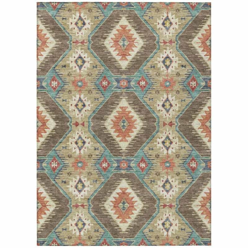 Machine Washable Indoor/Outdoor Chantille Acn2210 Khaki 2'6" X 3'10" Rug