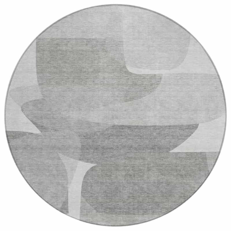 Machine Washable Indoor/Outdoor Chantille Acn2121 Linen 8' X 8' Round Rug