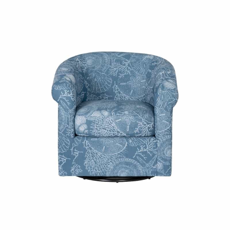 Bonnie Swivel Club Chair, Coastal