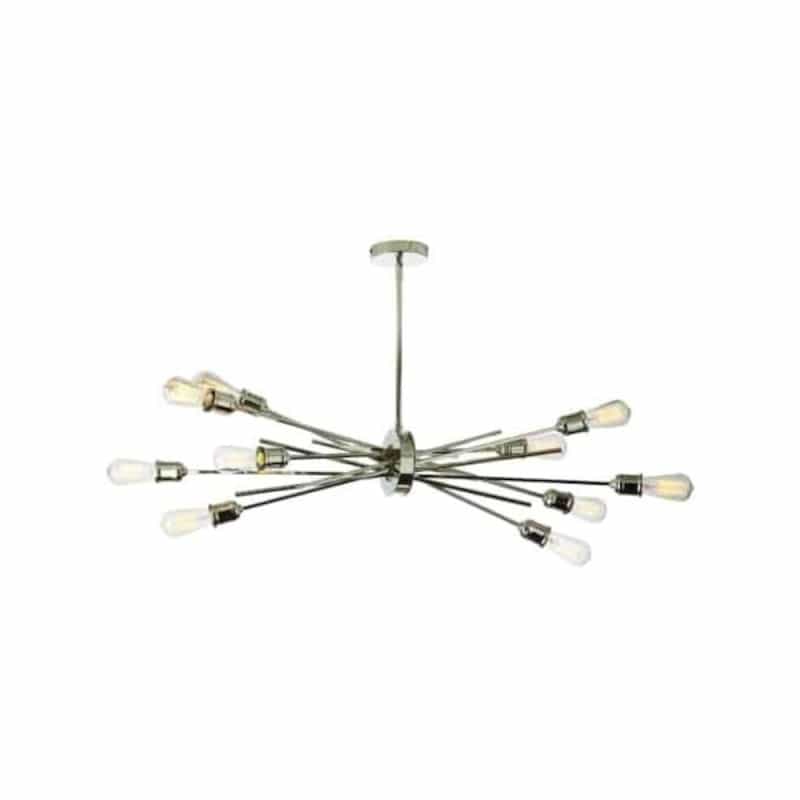 10Lt Horizontal Pendant, Burnished Chrome Finish