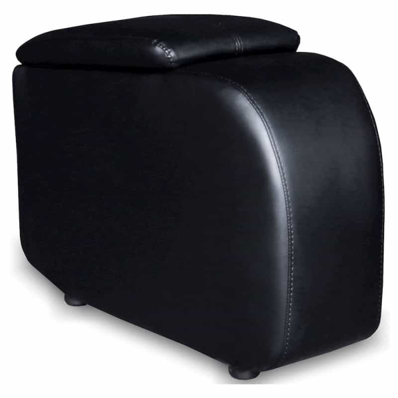 Cyrus Upholstered Home Theater Storage Wedge Console Black