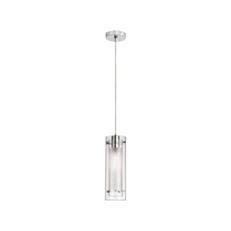 Single Pendant Clear Frosted Glass