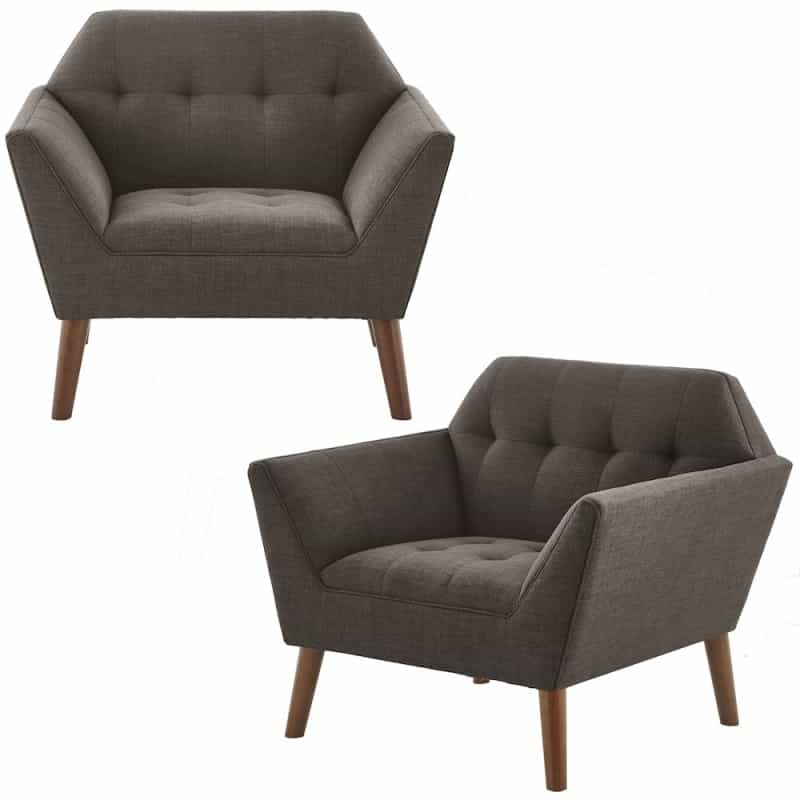 Newport Lounge Chair Set Of 2 In Charcoal