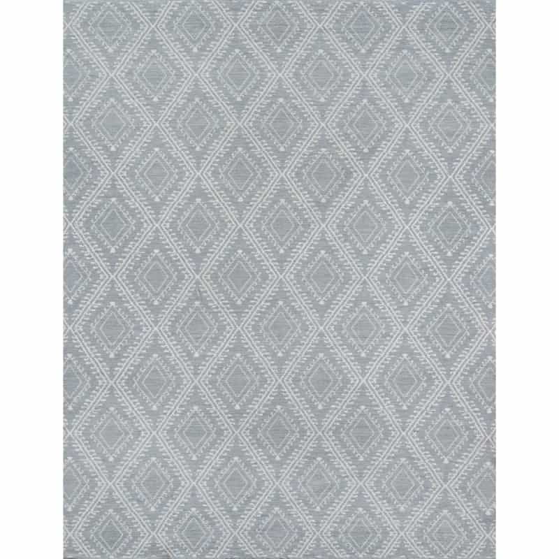 Contemporary Rectangle Area Rug, Grey, 7'6" X 9'6"