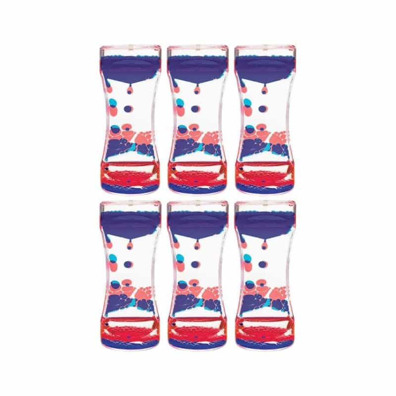 Red & Blue Liquid Motion Bubbler, Pack Of 6