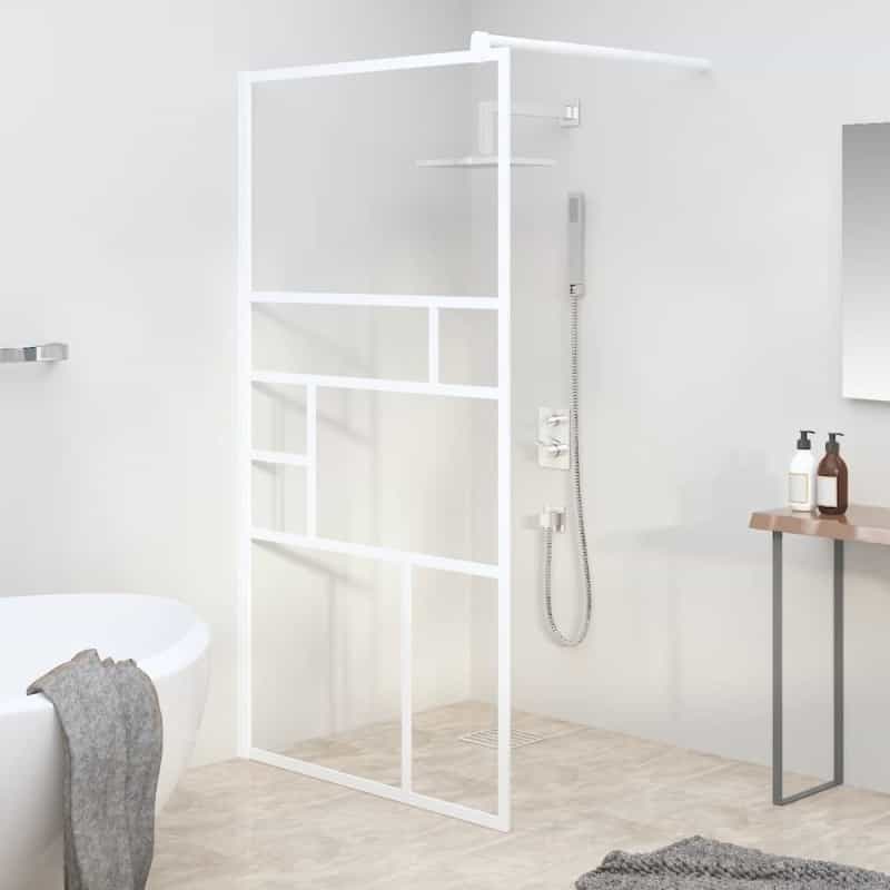 Walk-In Shower Wall 45.3"X76.8" Esg Glass White