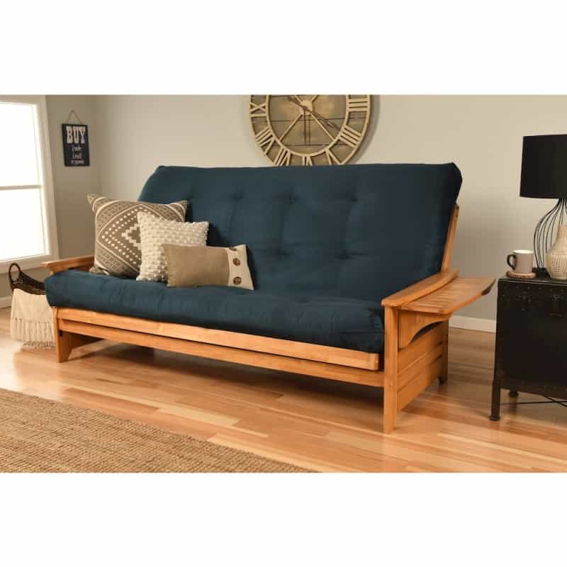 Phoenix Frame/Queen/Butternut Finish/Suede Navy Mattress