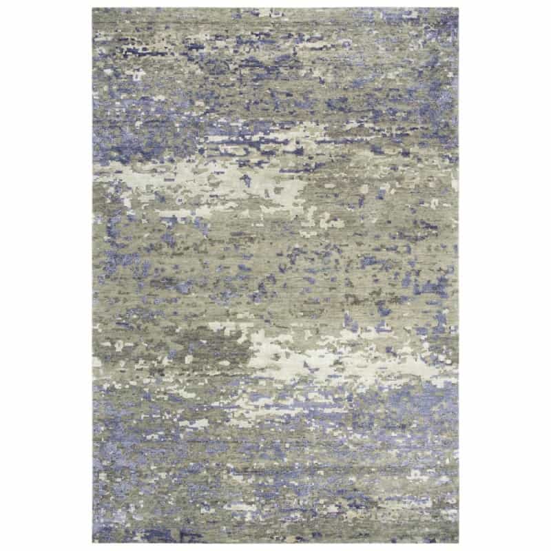 Hand Knotted Cut Pile Wool/ Viscose Rug, 9' X 12'