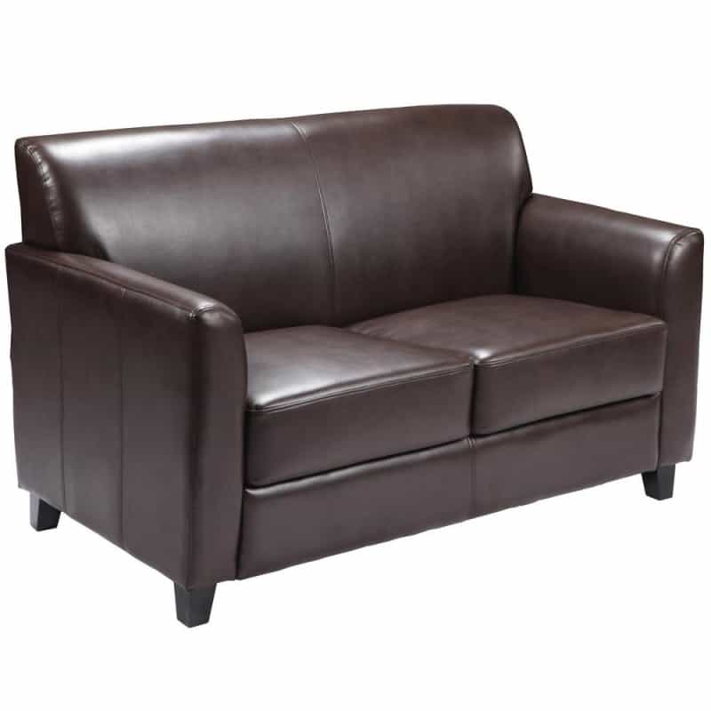 Diplomat Brown Leathersoft Loveseat