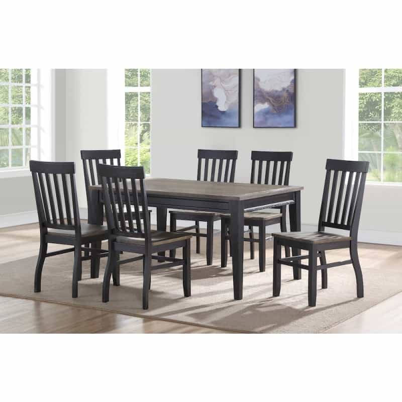 Raven Noir Dining Table And 6 Chairs