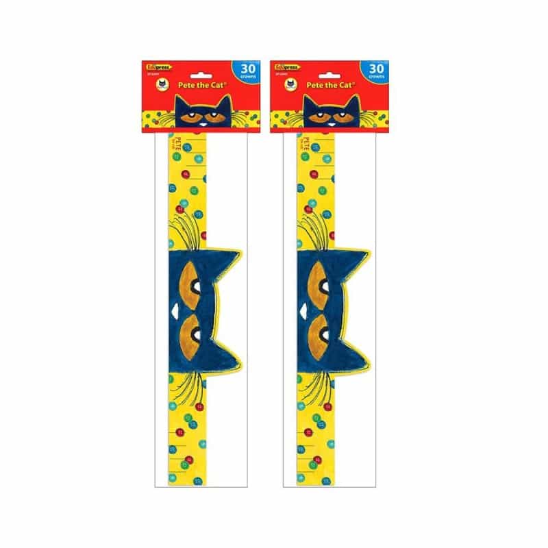 Pete The Cat Crowns, 30 Per Pack, 2 Packs