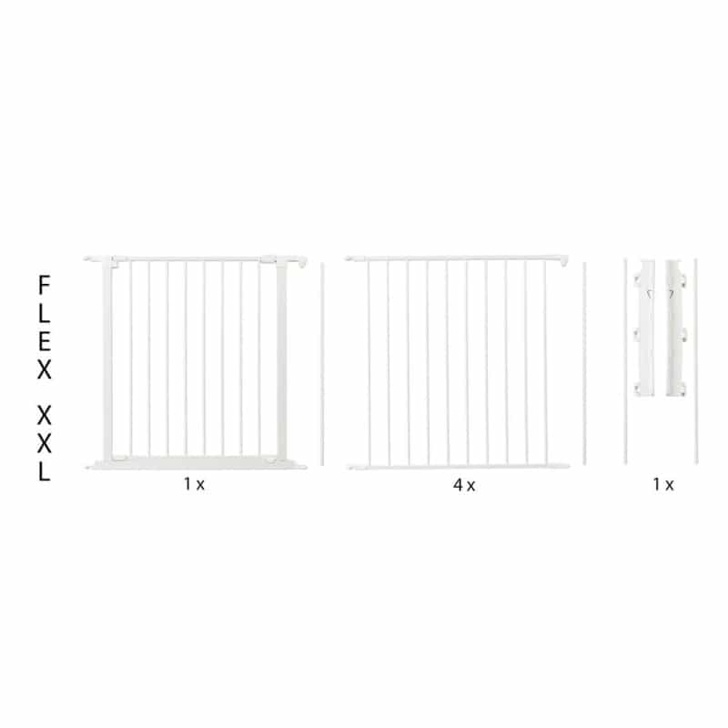 Flex Xxl Room Divider Safety Gate, Play Space 35.4" - 138", White