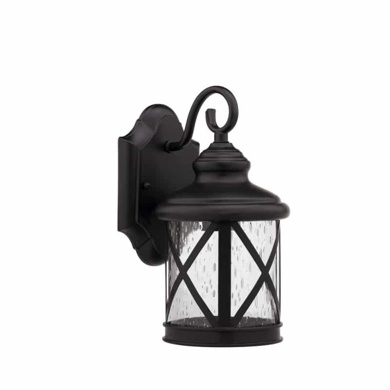 Milania Adora Transitional 1 Light Rubbed Bronze Outdoor Wall Sconce 16" Height