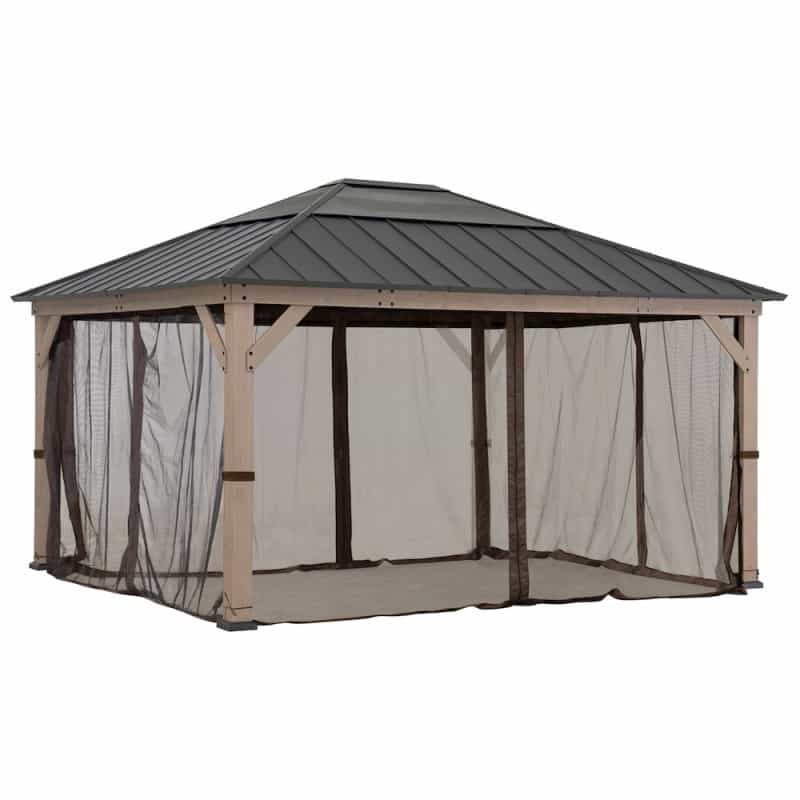 Gazebo Mosquito Netting For 13 Ft. X 15 Ft. Wooden Gazebos